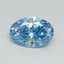 0.50 Ct. Fancy Vivid Blue Oval Lab Grown Diamond