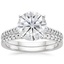 18KW Moissanite Sonora Diamond Bridal Set (1/4 ct. tw.), smalltop view