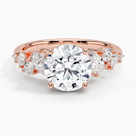 14K Rose Gold Olivetta Tapered Diamond Ring (1/2 ct. tw.)