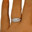 The Adara Ring, smallzoomed in top view on a hand