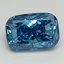 2.12 Ct. Fancy Vivid Blue Cushion Lab Grown Diamond