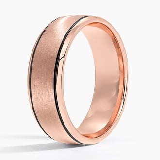 Everett 7mm Wedding Ring in 14K Rose Gold