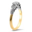 The Margene Ring, smalltop view on a hand