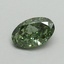 0.52 Ct. Fancy Vivid Green Oval Lab Grown Diamond