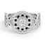 Custom Twisted Shank Lab White and Natural Black Diamond Ring
