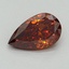 1.00 Ct. Fancy Vivid Orange Pear Lab Grown Diamond