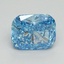 1.01 Ct. Fancy Vivid Malibu Blue Cushion Lab Grown Diamond