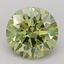 1.53 Ct. Fancy Vivid Green Round Lab Grown Diamond