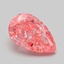 3.10 Ct. Fancy Vivid Pink Pear Lab Grown Diamond