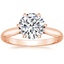 14K Rose Gold Catalina Solitaire Ring, smalltop view