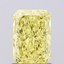 1.08 Ct. Fancy Vivid  Yellow Radiant Lab Grown Diamond