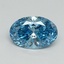 1.10 Ct. Fancy Vivid Blue Oval Lab Grown Diamond