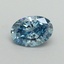 0.74 Ct. Fancy Vivid Blue Oval Lab Grown Diamond