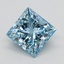 1.15 Ct. Fancy Vivid Blue Princess Lab Grown Diamond