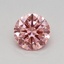 0.36 Ct. Fancy Vivid Pink Round Lab Grown Diamond