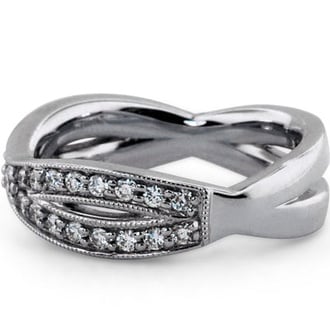 Custom Crossover Pave Band