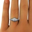 The Priscilla Ring, smalltop view on a hand