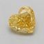 1.10 Ct. Fancy Intense  Yellow Heart Lab Grown Diamond