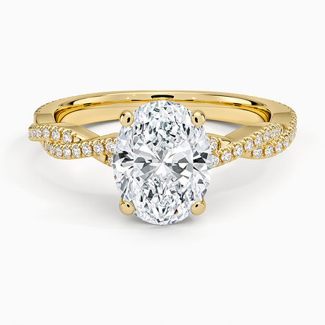 18K Yellow Gold Petite Luxe Twisted Vine Diamond Ring (1/4 ct. tw.)