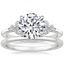 18K White Gold Luxe Melody Diamond Ring (1/5 ct. tw.) with Petite Comfort Fit Wedding Ring