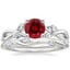 18K White Gold Willow Diamond Ring (1/8 ct. tw.) with Winding Willow Diamond Ring (1/8 ct. tw.)