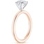 14K Rose Gold Melinda Solitaire Ring, smallside view