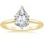 18K Yellow Gold Perfect Fit 1.4mm Solitaire Ring, smalltop view