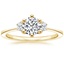 18K Yellow Gold Tallula Three Stone Diamond Ring, smalltop view
