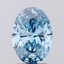2.05 Ct. Fancy Vivid Blue Oval Lab Grown Diamond