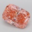 6.10 Ct. Fancy Vivid  Pink Cushion Lab Grown Diamond