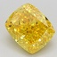 1.69 Ct. Fancy Vivid Yellow Cushion Lab Grown Diamond