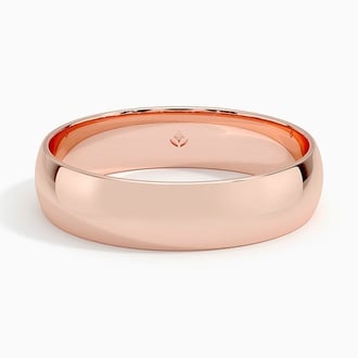 Slim Profile 5mm Wedding Ring in 14K Rose Gold