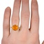 The Breena Ring, smallzoomed in top view on a hand