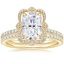 18K Yellow Gold Reina Diamond Ring with Luxe Ballad Diamond Ring (1/4 ct. tw.)