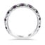 White and Purple Diamond Wedding Ring, smallside view