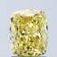 2.03 Ct. Fancy Vivid Yellow Cushion Lab Grown Diamond