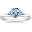 18K White Gold Reverie Solitaire Ring, smalltop view