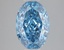 3.03 Ct. Fancy Vivid Blue Oval Lab Grown Diamond