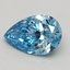 1.00 Ct. Fancy Vivid Blue Pear Lab Grown Diamond