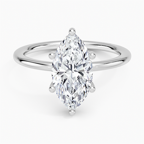 18K White Gold Gwen Perfect Fit Hidden Halo Diamond Ring