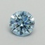 0.54 Ct. Fancy Vivid Blue Round Lab Grown Diamond