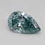 0.58 Ct. Fancy Vivid Bluish Green Pear Lab Grown Diamond