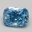 1.57 Ct. Fancy Vivid Blue Cushion Lab Grown Diamond