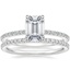 Platinum Demi Diamond Ring with Luxe Ballad Diamond Ring