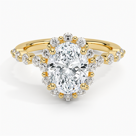 18K Yellow Gold Marseille Halo Diamond Ring (1/2 ct. tw.)