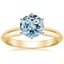 18K Yellow Gold Classic Six-Prong Solitaire Ring, smalltop view