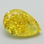 2.08 Ct. Fancy Vivid Yellow Pear Lab Grown Diamond