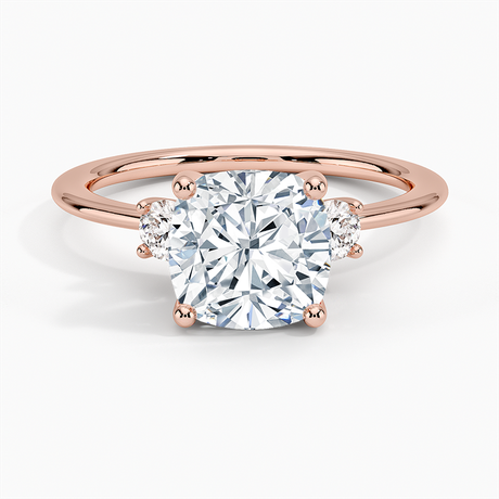 14K Rose Gold Aimee Three Stone Diamond Ring