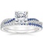 18K White Gold Petite Luxe Twisted Vine Sapphire and Diamond Ring (1/8 ct. tw.) with Ballad Sapphire and Diamond Eternity Ring