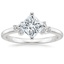 18K White Gold Mia Diamond Ring, smalltop view